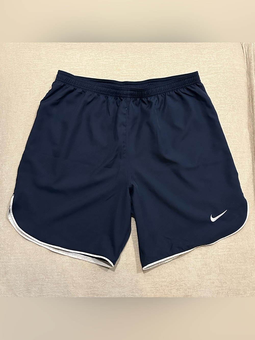 Nike Dry-fit Blue Athletic Shorts with White Trim